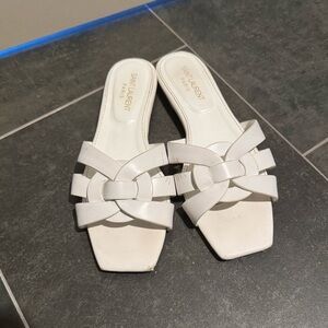 ysl tribute flats in white